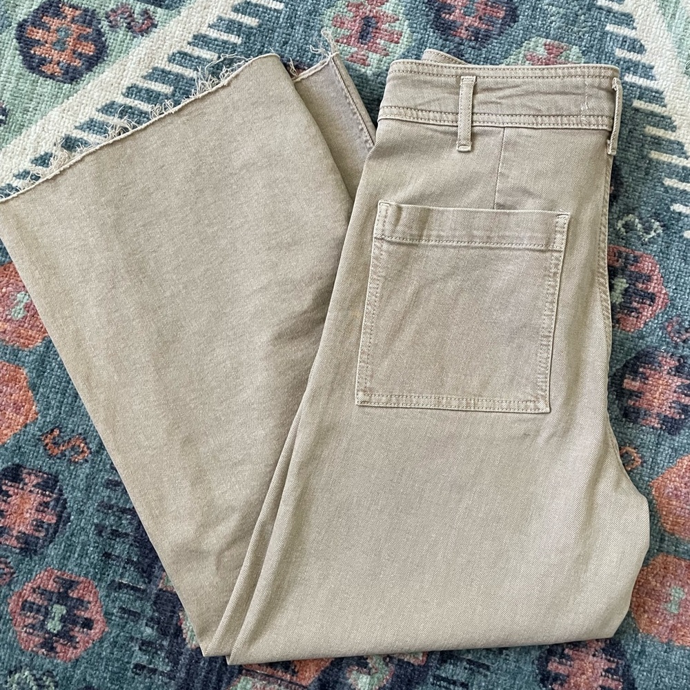 Zara Tan Marine Straight Jeans size 8